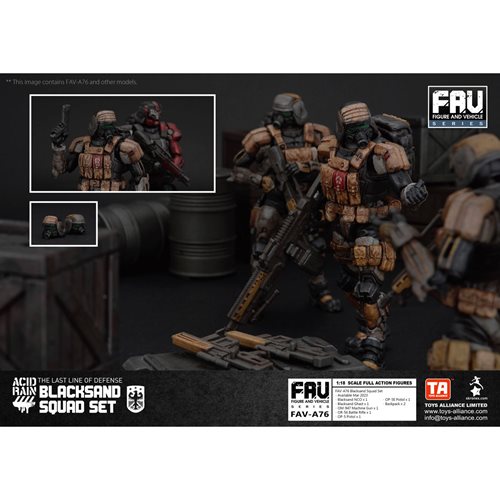 Acid Rain Blacksand Squad 1:18 Scale Action Figure Set of 2