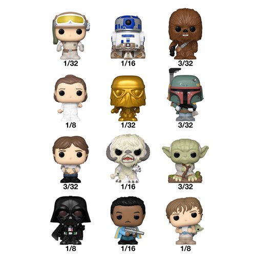 Star Wars Funko Bitty Pop! Singles Wave 2 Display Case of 32
