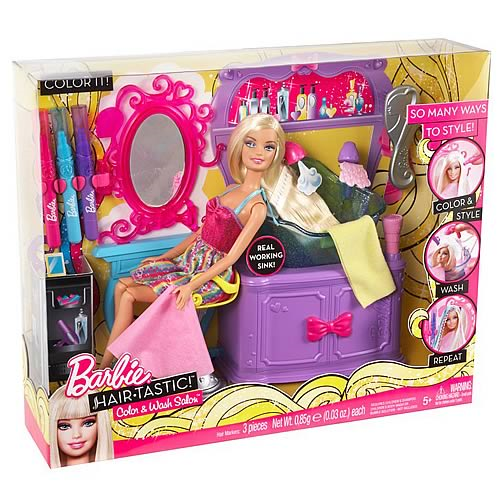 Barbie Hairtastic Color and Wash Salon Playset