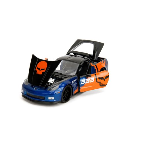 Bigtime Muscle 2006 Chevy Corvette C6 Metallic Blue and Orange 1