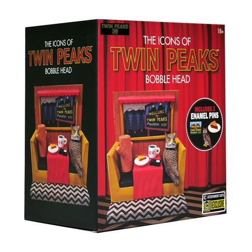 Twin Peaks Icons Bobble Head with Enamel Pin Set #1 - Convention Exclusive