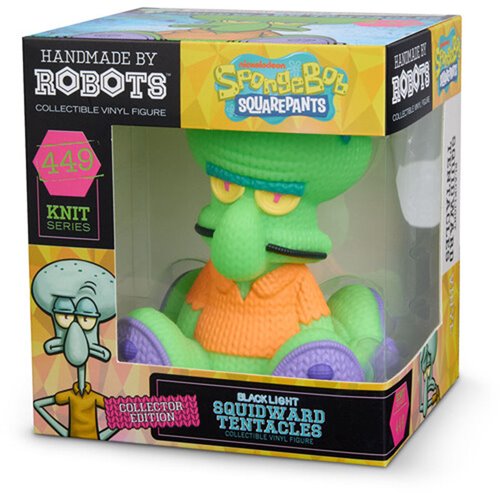 SpongeBob SquarePants Squidward Tentacles #449 Black Light Handmade by Robots Vinyl Figure
