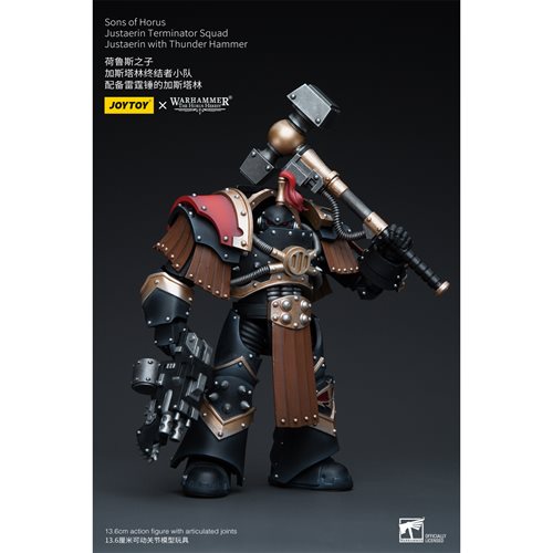 Joy Toy Warhammer 40,000 Sons of Horus Justaerin Terminator Squad with Thunder Hammer 1:18 Scale Act