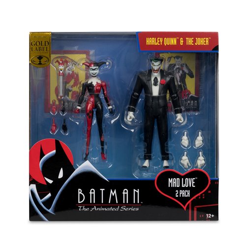 DC Direct Batman Animated Harley Quinn and The Joker Mad Love 6-Inch Action Figure 2-Pack & Comic -