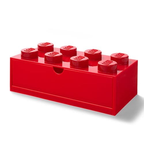 LEGO Red Desk Drawer 8 Storage Box