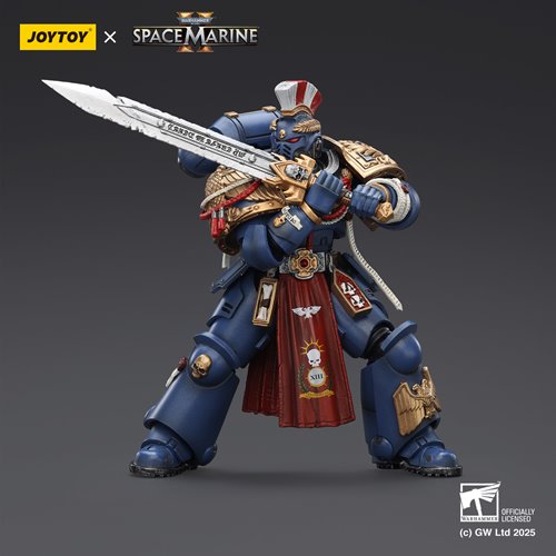 Joy Toy Warhammer Space Marine Ultramarine Relic Primus Armour Plasma Pistol and Combat Blade 1:18 S