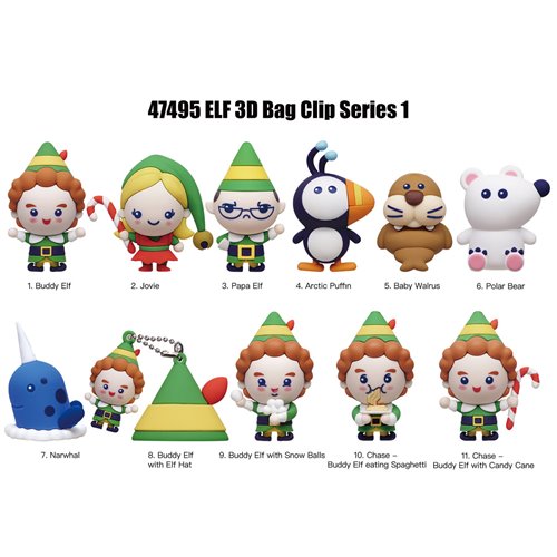 Elf Series 1 3D Foam Bag Clip Display Case of 24