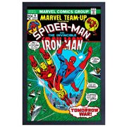 Spider-Man and Iron Man Marvel Team-Up Comic Cover Framed Art Print