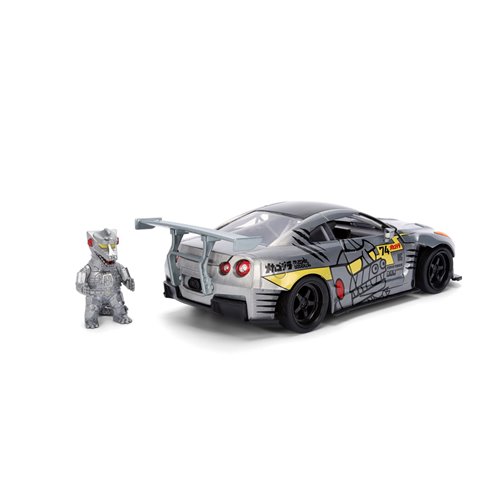 Godzilla 2009 Nissan GT-R R35 Ben Sopra 1:24 Scale Die-Cast Metal Vehicle with Mechagodzilla Figure