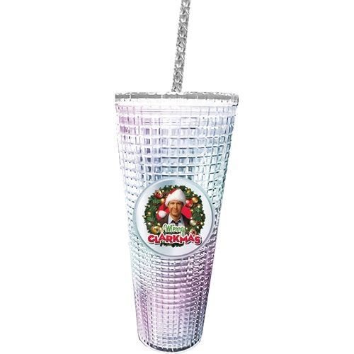 Christmas Vacation Merry Clarksmas Diamond 20 oz. Acrylic Cup with Straw