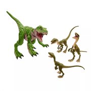Jurassic World Amber Collection Tyrannosaurus Rex & 3 Compsognathus Figure, Not Mint
