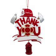 Thank You Fireman 4 1/2-Inch Resin Ornament