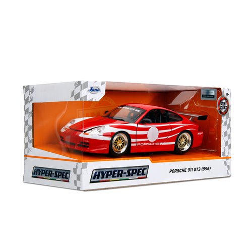Hyper-Spec Porsche 911 GT3 996 1:24 Scale Die-Cast Metal Vehicle