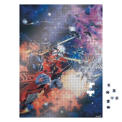 Transformers Space Fight Art Chome Paper Puzzle