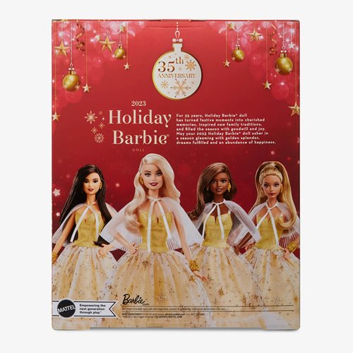 Barbie Holiday Doll 2023 with Platinum Blonde Hair
