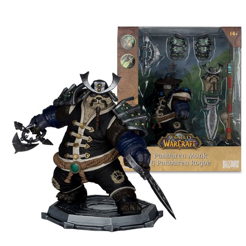 World of Warcraft Wave 2 Pandaren Monk and Rogue 1:12 Scale Posed Figure
