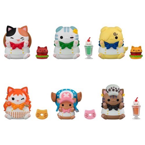 One Piece NyanPieceNyan! DINER! Mega Cat Project Mini-Figure Case of 6