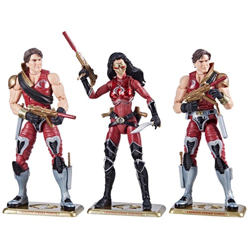 G.I. Joe Classified Series Crimson Strike Team Baroness, Tomax, & Xamot 6-Inch Action Figures