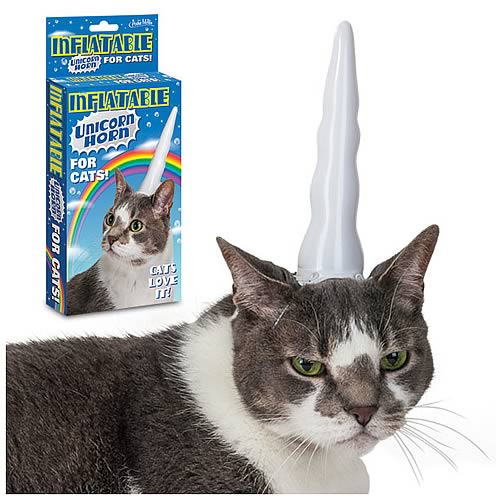 Inflatable Unicorn Horn Cat Hat