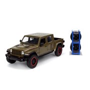 Just Trucks 2020 Jeep Gladiator Brown 1:24 Scale Die-Cast Metal Vehicle with Tire Rack