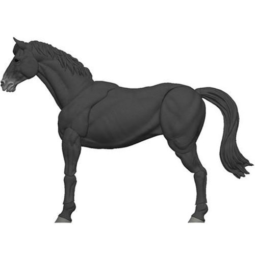 Vitruvian H.A.C.K.S. Mighty Steeds Smoke Basic Black Horse Action Figure