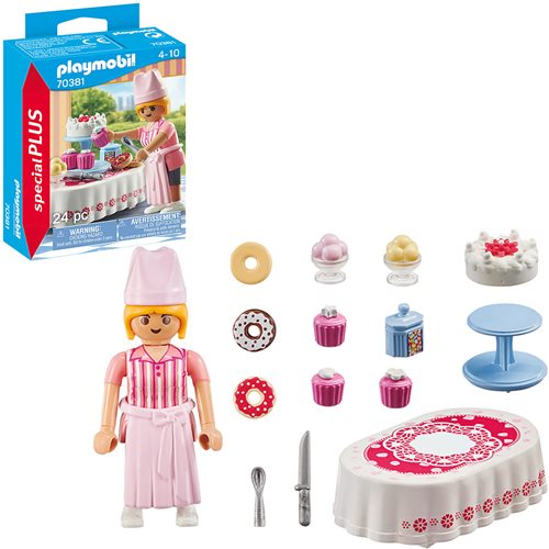Playmobil 70381 Baker with Dessert Table Special Plus Figure
