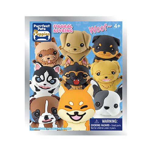 Puppies Series 1 3D Figural Key Chain Display Case