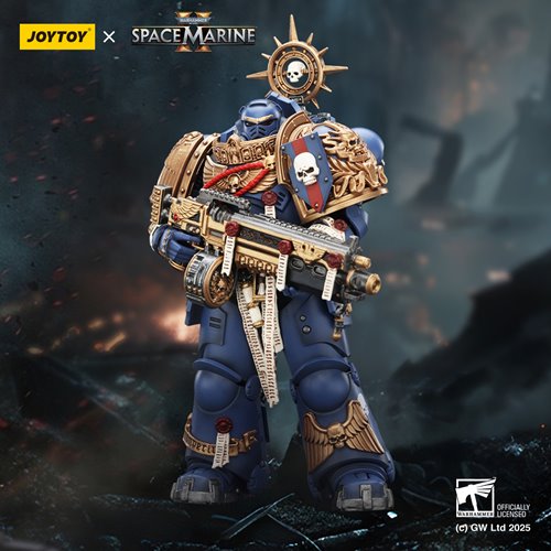 Joy Toy Warhammer Space Marine Ultramarine Heavy Relic Primus Armour and Heavy Relic Bolt Rifle 1:18