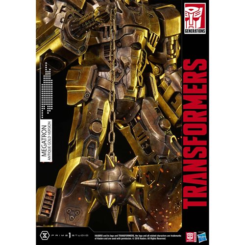 Transformers: G1 Megatron Antique Gold Premium Masterline Statue