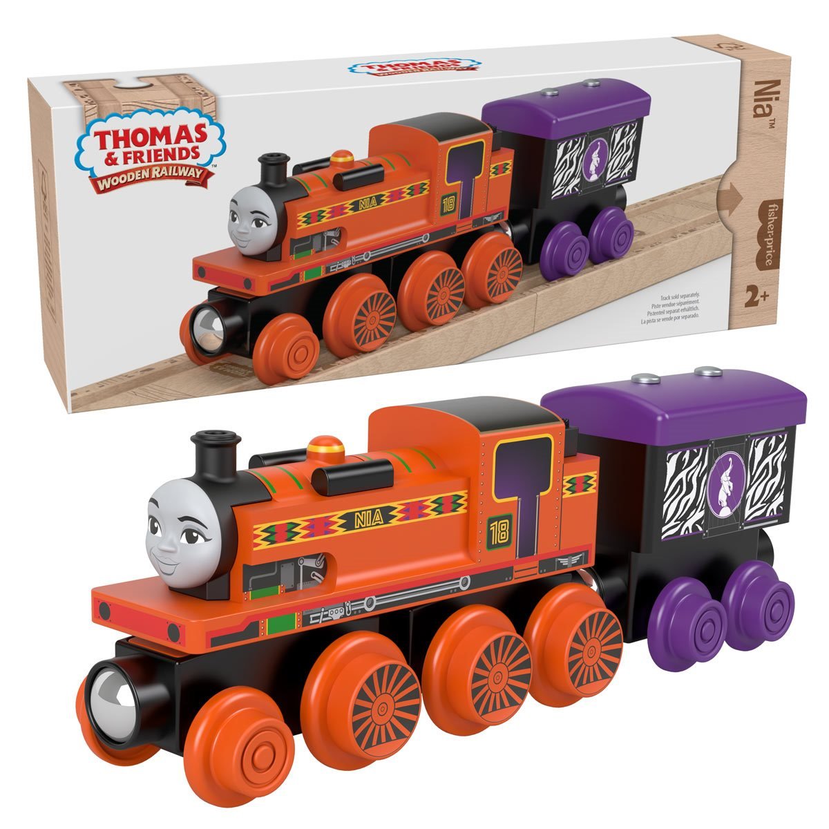 Fisher-Price Thomas and Friends Wood Nia Train Wooden Railway New