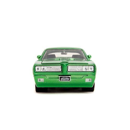 Bigtime Muscle 1969 Pontiac GTO Candy Silver and Green 1:24 Scale Die-Cast Metal Vehicle
