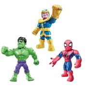 Marvel Super Hero Adventures Mega Mighties Spider-Man, Thanos, and Hulk 10-Inch Action Figures