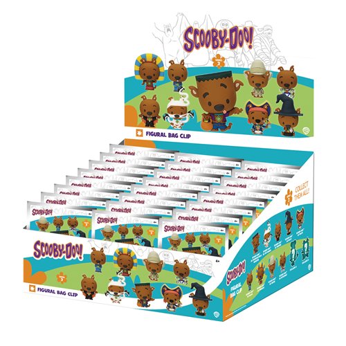 Scooby-Doo Halloween Series 3 3D Foam Bag Clip Display Case of 24