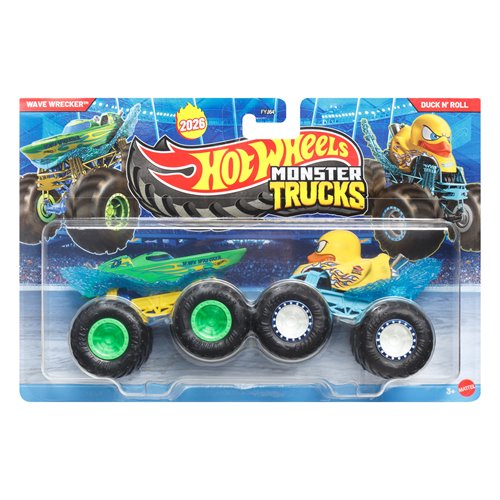 Hot Wheels Monster Trucks Demolition Doubles 1:64 Scale Vehicle 2-Pack 2026 Mix 2 Case of 8