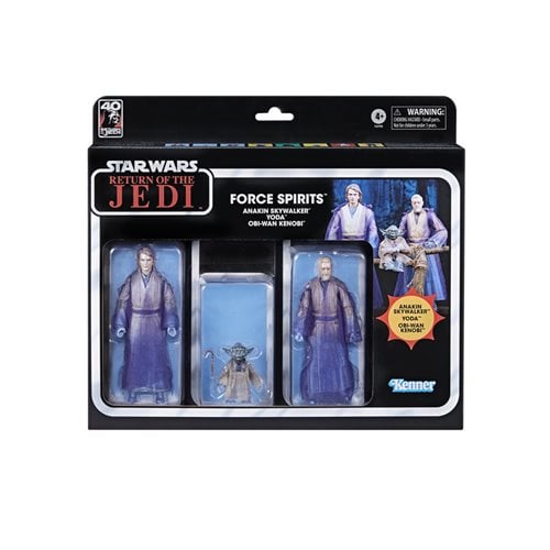 Star Wars The Black Series Anakin Skywalker, Yoda, and Obi-Wan Kenobi Force Spirits 6-Inch Action Fi