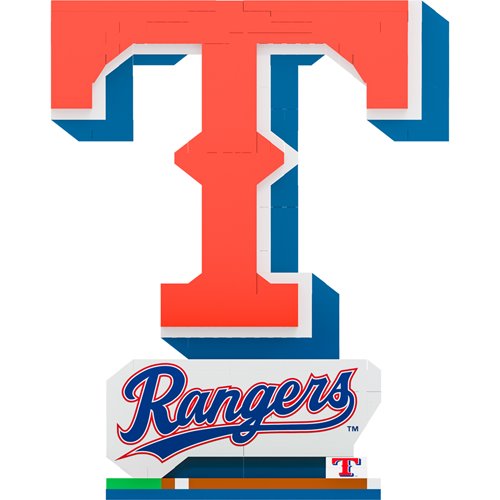Texas Rangers Logo Building Block Model