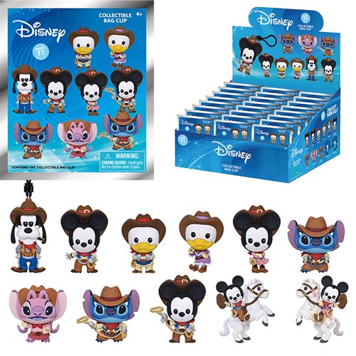 Disney Classic Western Series 71 3D Foam Bag Clip Display Case of 24