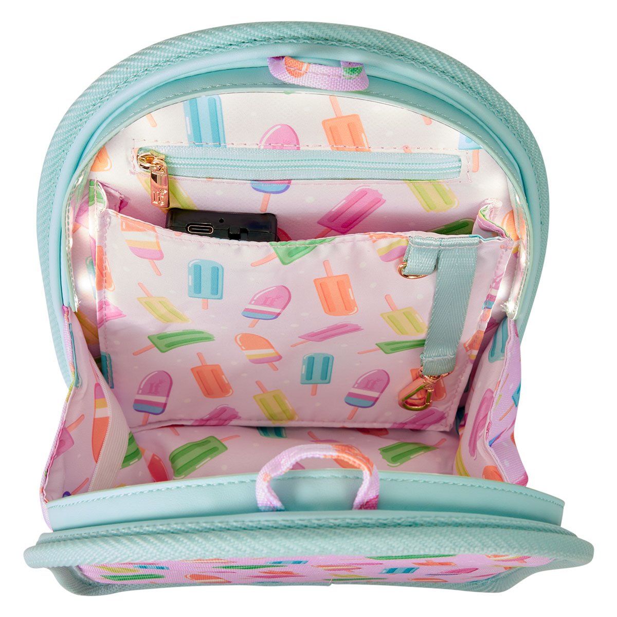 insert for loungefly mini backpack Pool Day Light-Up Bag Organizer lobster clips Loungefly Light-Up Mini Backpack Insert