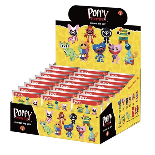 Poppy Playtime Series 2 3D Foam Bag Clip Display Case of 24