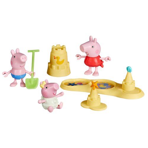 Peppa Pig Siblings Beach Day Playset Dolls
