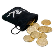 Lucky Pirate Coins with Pouch