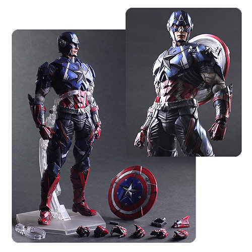 Marvel Universe Captain America Variant Play Arts Kai Action Figure