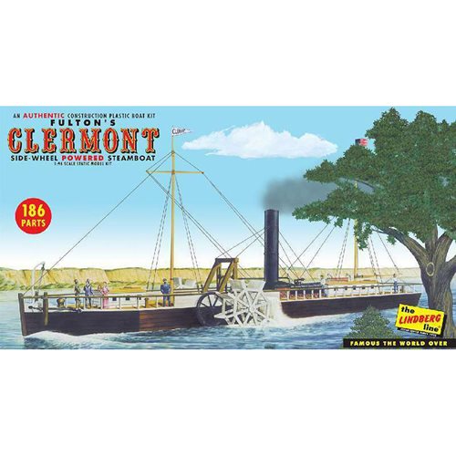 Fulton's Clermont Paddle Wheel Steamship 1:96 Scale Model Kit