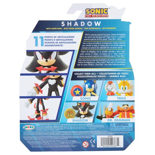 Sonic the Hedgehog 4-Inch Action Figure with Accessory Wave 1 Case