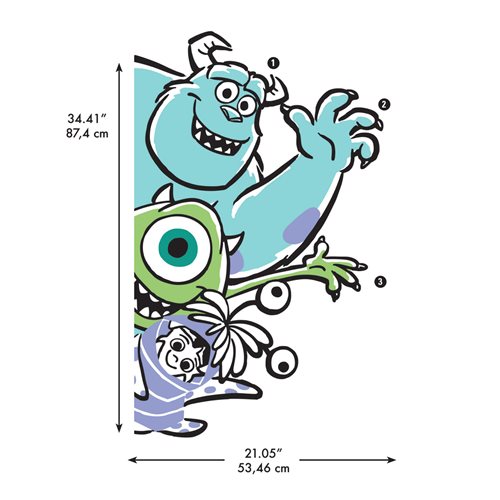 Monsters, Inc. Peel and Stick Giant Wall Decals