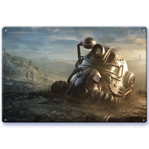 Fallout 4 T-51B Power Armor Metal Lithograph Poster