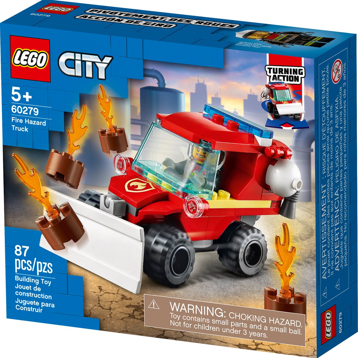 Toys & Hobbies 87 Pieces LEGO City Fire Hazard Truck 60279 Building Kit ...