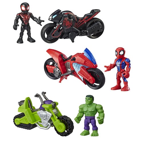 Marvel Super Hero Adventures Figure and Motorcycle Wave 2 Case of 4