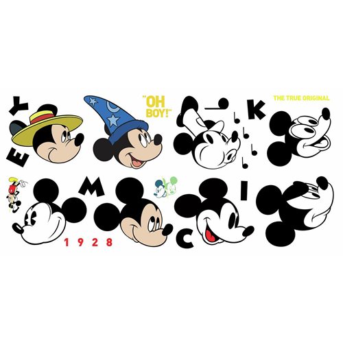 Mickey Mouse Classic 90th Anniversary Peel and Stick Decals