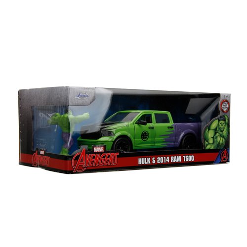 Hollywood Rides Marvel Avengers 2014 Ram 1500 1:24 Scale Die-Cast Metal Vehicle with Hulk Figure